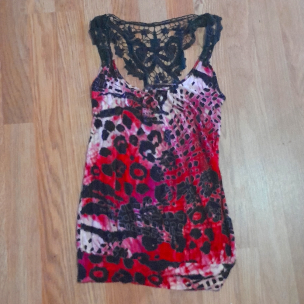 Red y2k tank top